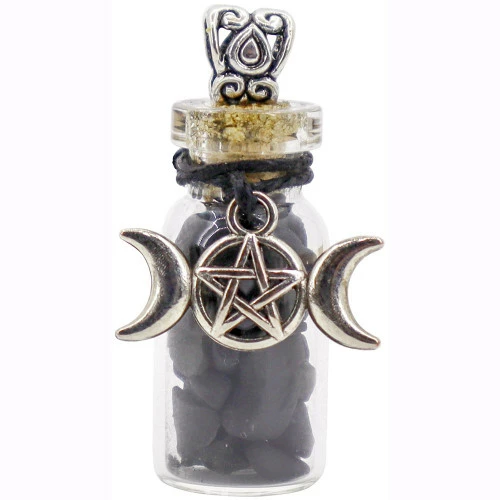 Witch Bottle - Shungite + Triple Moon