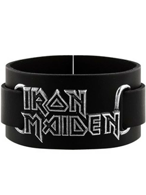 Iron Maiden - Logo leather wriststrap