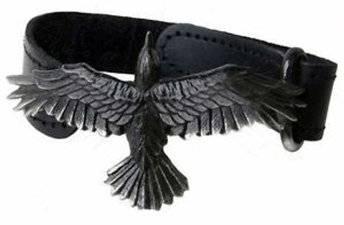 Crows & Ravens Black Consort Leather Wriststrap