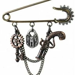 Steampunk Alchemy Artificer's Utility Kilt Pin