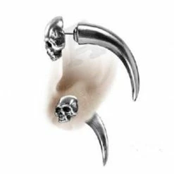 Skulls & Death Alchemy Tomb Skull faux Stretcher Earring