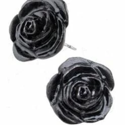 Hearts & Roses Alchemy Black Rose Studs
