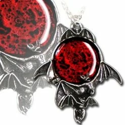 Bats Blood Moon Pendant