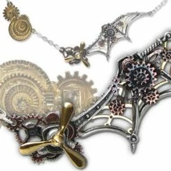 Steampunk Alchemy Daedalus Penna Scientia Necklace