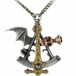 Steampunk Alchemy Cloud Pilot's Sextant Pendant