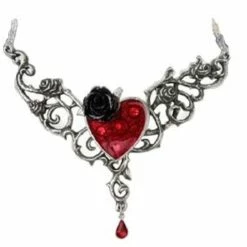Hearts & Roses Alchemy The Blood Rose Heart Necklace