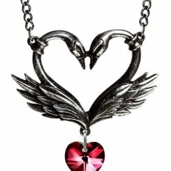 Hearts & Roses Alchemy Black Swan Romance necklace