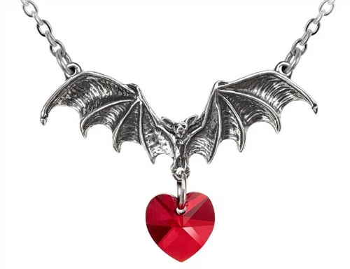 Bats Alchemy Vampire Loveheart Pendant