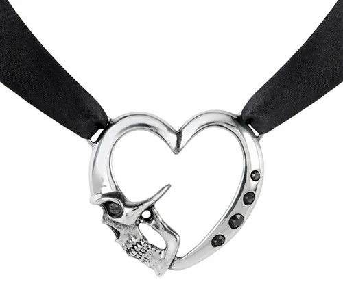 Skulls & Death Alchemy Etendu Mort de Coeur Choker
