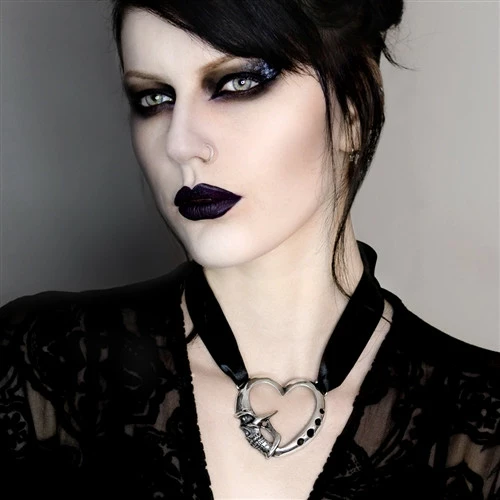 Skulls & Death Alchemy Etendu Mort de Coeur Choker - Image 2