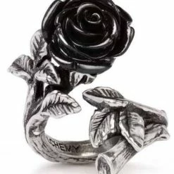 Hearts & Roses Alchemy Wild Black Rose Adjustable Ring