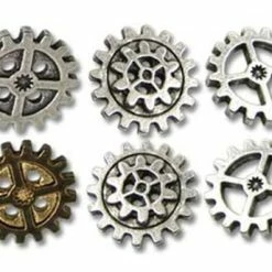 Steampunk Alchemy Gearwheel Buttons - small