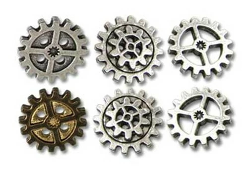 Steampunk Alchemy Gearwheel Buttons - small