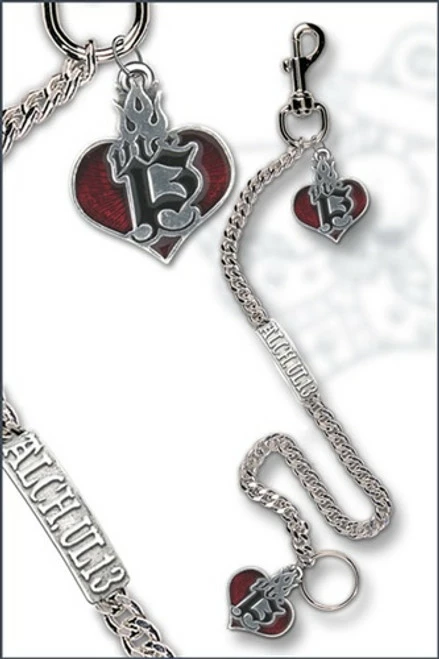Hearts & Roses Chained Heart Wallet Chain