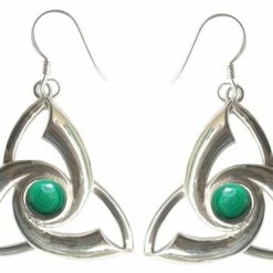 Triquetra Earrings with gemstones