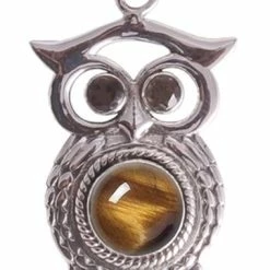 Owl Pendant with tiger eye