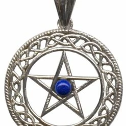 Sterling Pentagram Pendant with Lapis