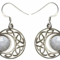 Sterling Moon with Moonstone earrings