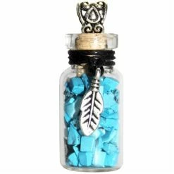 Witch Bottle - Turquenite + Feather