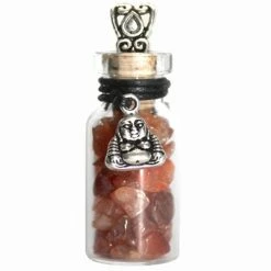 Witch Bottle - Carnelian + Buddha