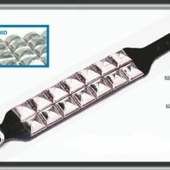 Leather Pyramid Stud Wriststrap 2